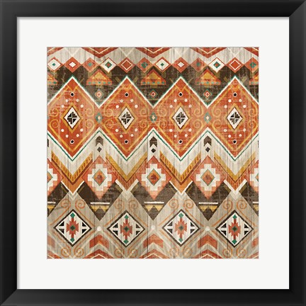 Framed Natural History Lodge Southwest Pattern VIII Print