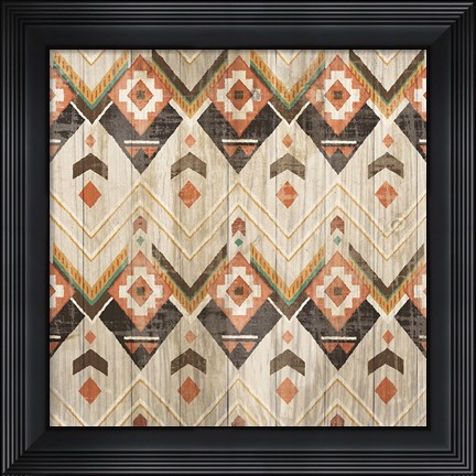 Framed Natural History Lodge Southwest Pattern VI Print