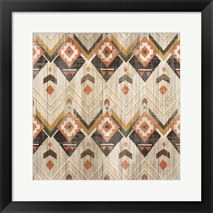 Framed Natural History Lodge Southwest Pattern VI Print