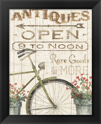 Framed Flea Market Bike Print