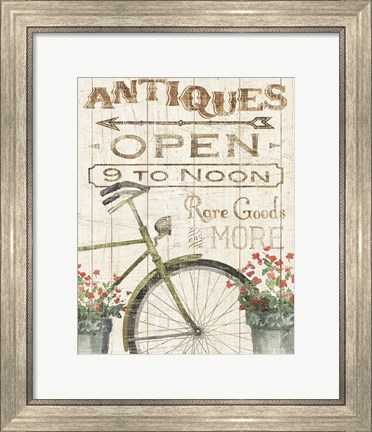 Framed Flea Market Bike Print