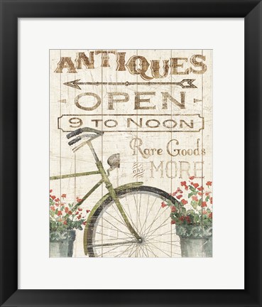 Framed Flea Market Bike Print