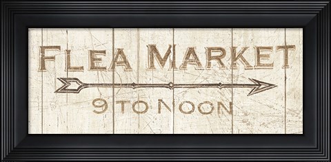 Framed Flea Market Sign Print