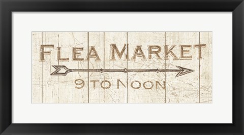 Framed Flea Market Sign Print