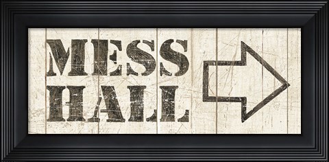 Framed Flea Market Road Sign Mess Hall Print