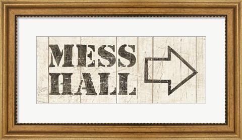 Framed Flea Market Road Sign Mess Hall Print