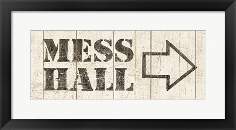Framed Flea Market Road Sign Mess Hall Print
