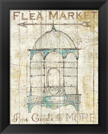 Framed Flea Market Bird Cage II Print