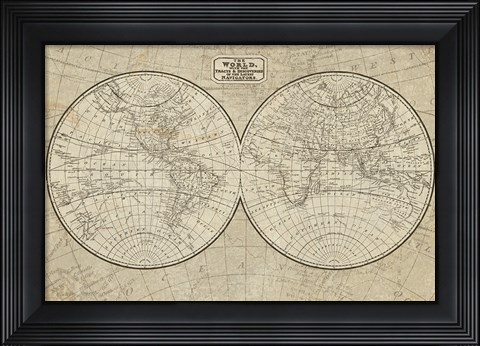 Framed World Map Print