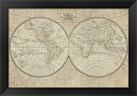 Framed World Map Print