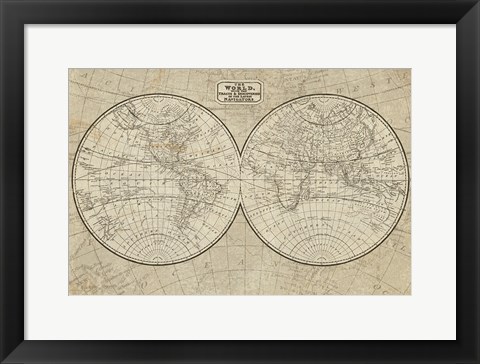 Framed World Map Print