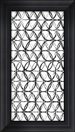 Framed Circles White Square II Print