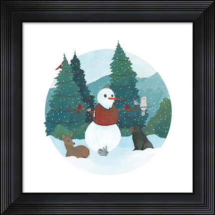 Framed Winter Friends IV Print