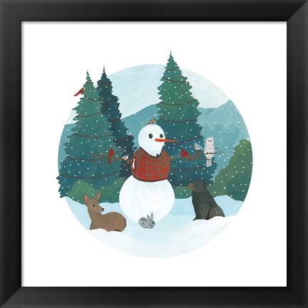 Framed Winter Friends IV Print