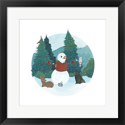 Framed Winter Friends IV Print