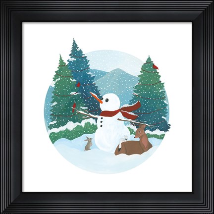 Framed Winter Friends II Print