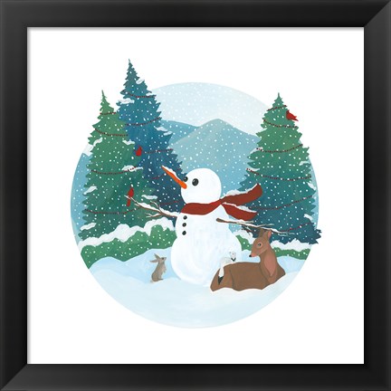 Framed Winter Friends II Print