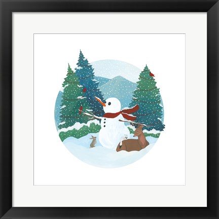 Framed Winter Friends II Print