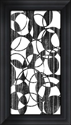 Framed Circles White Square I Print