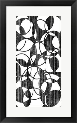 Framed Circles White Square I Print