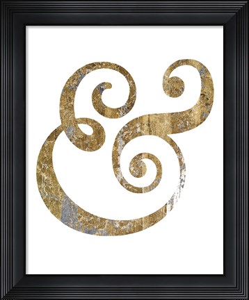 Framed Gilded Hipster Ampersand Print