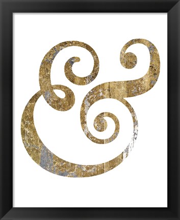 Framed Gilded Hipster Ampersand Print