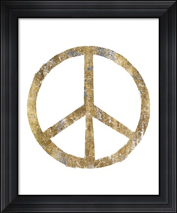 Framed Gilded Hipster Peace Print