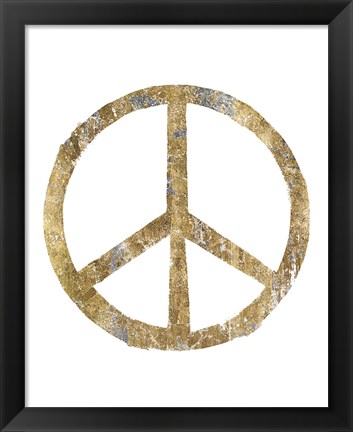 Framed Gilded Hipster Peace Print