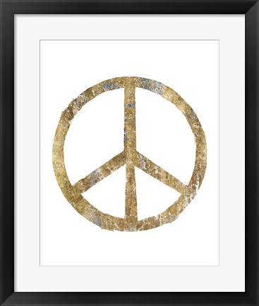 Framed Gilded Hipster Peace Print