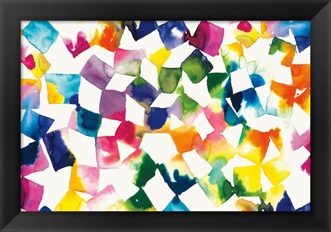 Framed Colorful Cubes Print