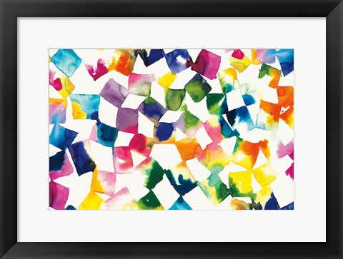 Framed Colorful Cubes Print