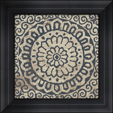 Framed Amadora with Brown Square VI Print