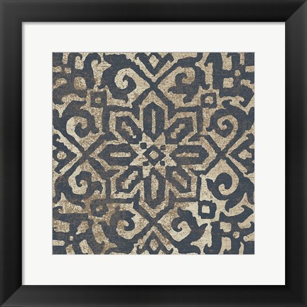 Framed Amadora with Brown Square IX Print