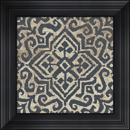 Framed Amadora with Brown Square III Print