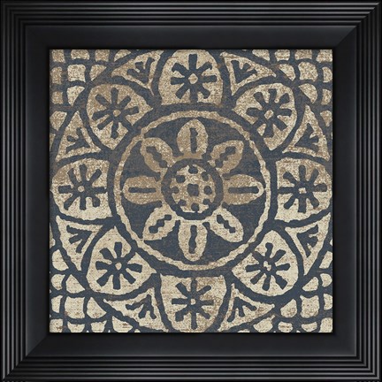 Framed Amadora with Brown Square II Print