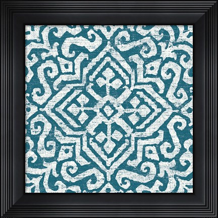 Framed Amadora Blue - Tile III Print