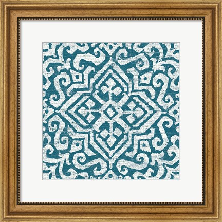 Framed Amadora Blue - Tile III Print