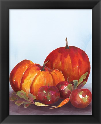 Framed Watercolor Harvest III Print