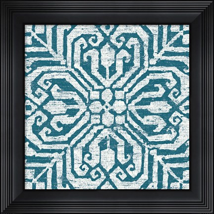 Framed Amadora Blue - Tile VII Print