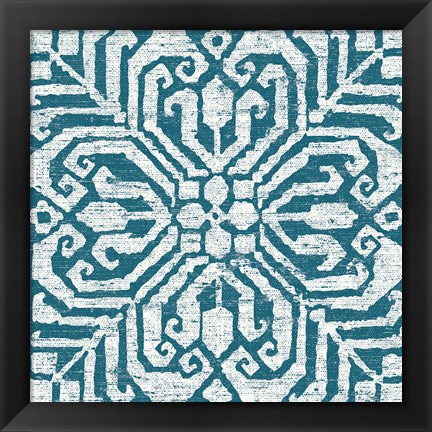 Framed Amadora Blue - Tile VII Print