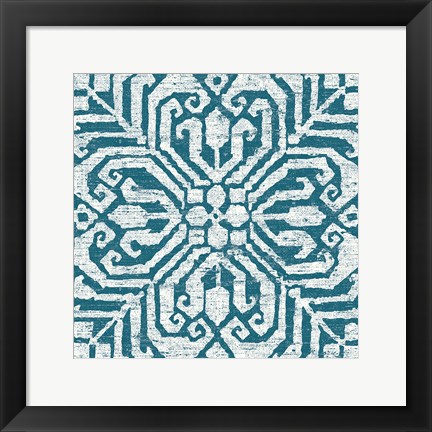 Framed Amadora Blue - Tile VII Print