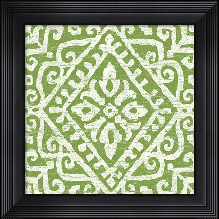 Framed Amadora Blue - Tile V Print