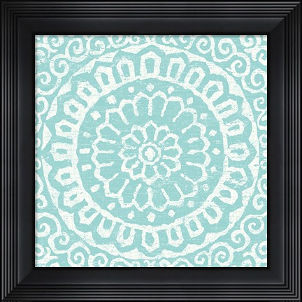 Framed Amadora Blue - Tile VI Print
