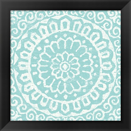 Framed Amadora Blue - Tile VI Print