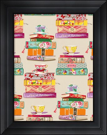 Framed Colorful Stacks Print