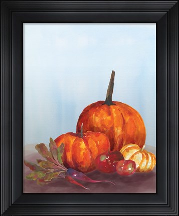 Framed Watercolor Harvest I Print