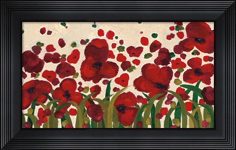 Framed Ascending Flowers Print