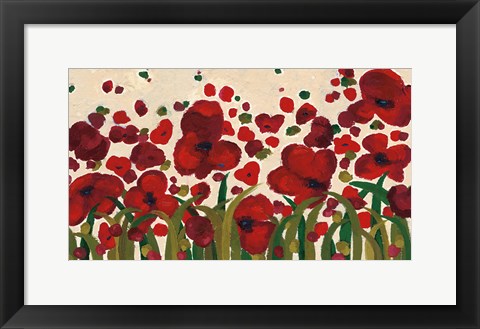 Framed Ascending Flowers Print