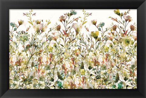 Framed Transparent Garden Spice Pattern Print