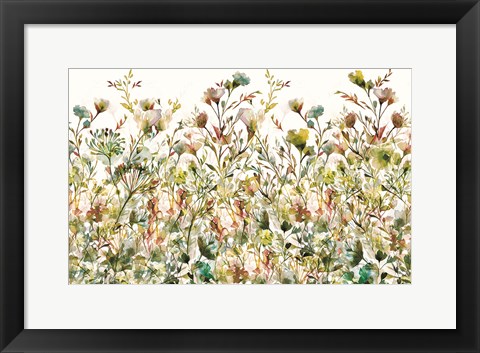 Framed Transparent Garden Spice Pattern Print